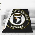 thumbnail image 1 of 101st Airborne Air Assault Paratroops - Manta de forro polar para cama de veterano, manta de felpa suave para sofá, para el hogar, camping, viajes, 60 x 50 pulgadas, 1 of 5