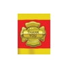 Club Pack of 96 Red and Gold Firefighter Emblem "Thank You" Note Cards 5"