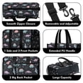thumbnail image 3 of Teacher Tote Bag,Black Dinosaurs Stars Pterosaurs Pattern Teacher Utility Tote Bag,Large Work Tote Bags for Women with Multiple Pockets,Top Zipper Closure,13.8x10.6x6.7 Inch, 3 of 5