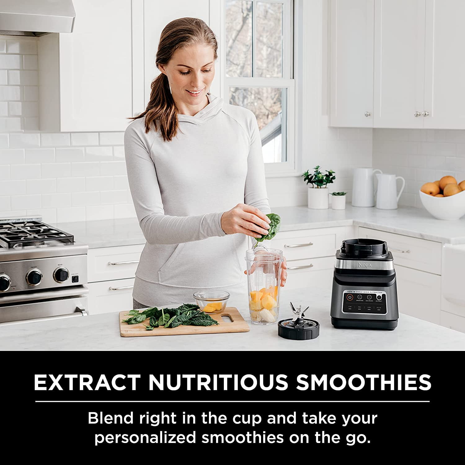  Ninja BN751 Professional Plus DUO Blender, 1400 Peak Watts, 3  Auto-IQ Programs for Smoothies, Frozen Drinks & Nutrient Extractions,  72-oz. Total Crushing Pitcher & (2) 24 oz. To-Go Cups, Black: Home