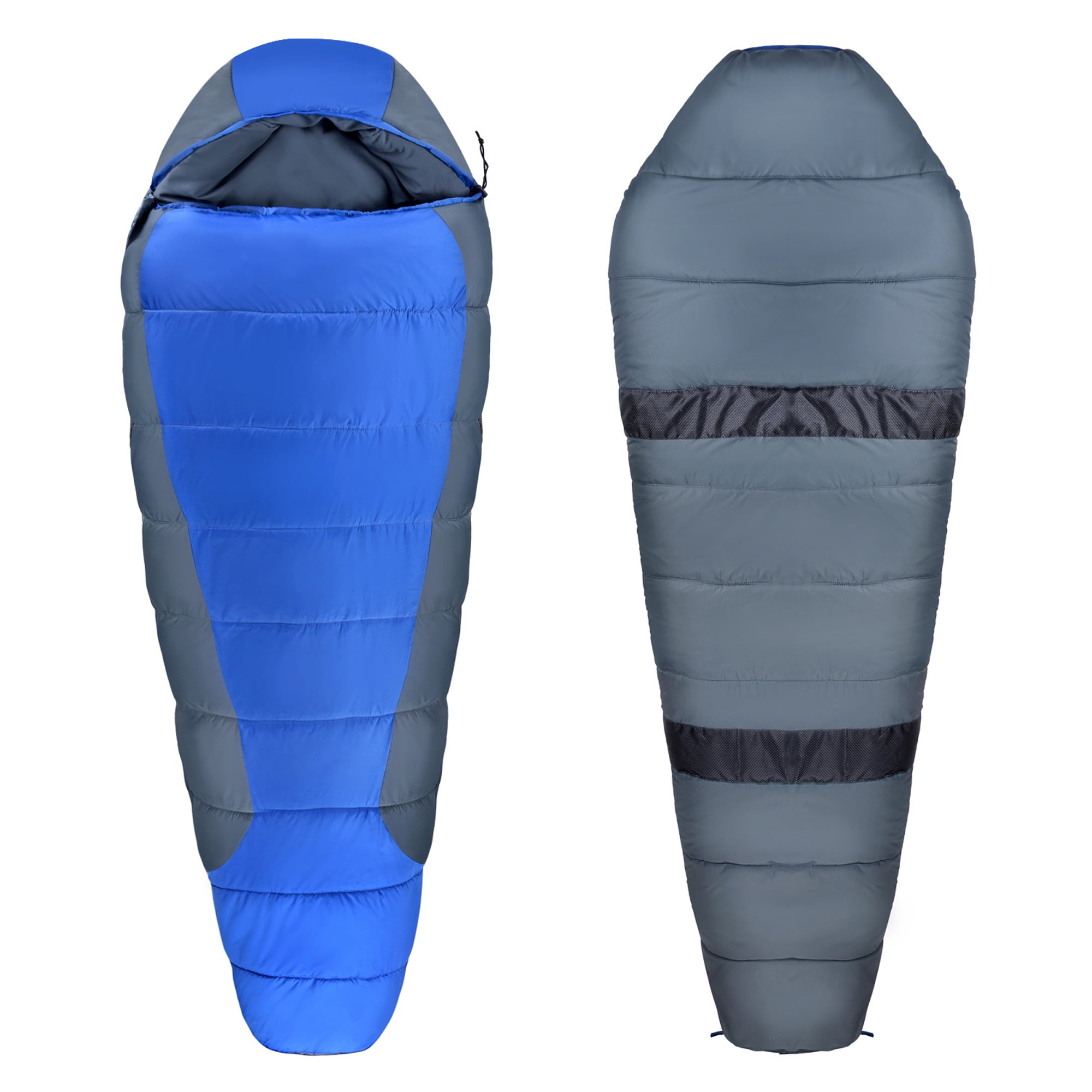 Warm Cold Weather 23F Mummy Sleeping Bag, Windproof/Waterproof w/ Compression Sack for Camping