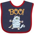 thumbnail image 3 of Inktastic Boo with Mummy Cat Boys or Girls Baby Bib, 3 of 4