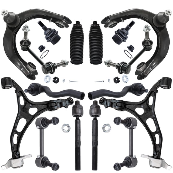 Detroit Axle - Front End 16pc Kit for Jeep 2011-2015 Grand Cherokee 2011-2015 Dodge Durango, 4 Control Arms 2 Lower Ball Joints 4 Front & Rear Sway Bars 4 Tie Rods 2 Boots