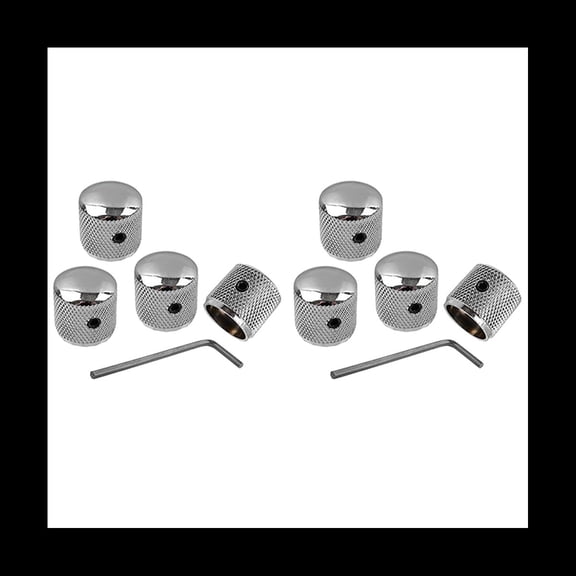 8Pcs Volume Tone Dome Guitar Speed Control Knobs with Screws for LP Electric