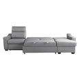 thumbnail image 6 of Relax-A-Lounger Princeton Sectional Recliner Sofa in Gray Vegan Faux Leather, 6 of 17