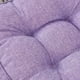 thumbnail image 4 of Nvzi Cojín de asiento de silla acolchado cuadrado de lino sintético, almohadillas de silla suaves y sólidas, cómodo para sentarse en la oficina, el hogar o el automóvil, 20 x 20 pulgadas, morado, 4 of 5