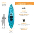 thumbnail image 3 of Lifetime Kenai 123 inch Sit-On-Top Kayak, Bahama Fusion (91146), 3 of 20