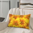 thumbnail image 4 of Plush Throw Pillow Covers, 3D Sunflowers Pillow Cases with Invisible Zipper, Breathable Microfiber Pillow Cases Standard Size for Sleeping Bedroom Sofa Living Room 16x24, 4 of 5