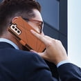 thumbnail image 6 of Nalacover Case for Samsung Galaxy S21 Plus - Card Holder PU Leather Flip Wallet Cover with Magnetic Clasp Stand Hand Strap, Soft TPU Inner Shockproof Anti-Scratches Case for Galaxy S21 Plus, Brown, 6 of 10