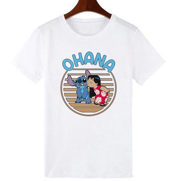 Disney Stitch and Groot T Shirt for Women Cute Funny Print Instagram Clothes Summer T-shirts Fashion Harajuku Tee Shirt FemmeM Gao Jinjia LED