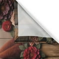 thumbnail image 3 of Ambesonne Rustic Kitchen Curtains, Vintage Cottagecore Art Cow, 55"x30", Redbrown Maroon Taupe, 3 of 3