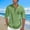 01 Green, variant on Shirts for Men Long Sleeve Collarless T-Shirts Beach Shirts with Pocket