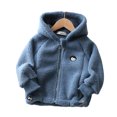 thumbnail image 5 of AJZIOJIRO Toddler Kids Full-Zip Fleece Jacket Coat for Girls,Baby Mock Outwear Winter Fall Cute Cartoon Coats with Hoodie, 5 of 8