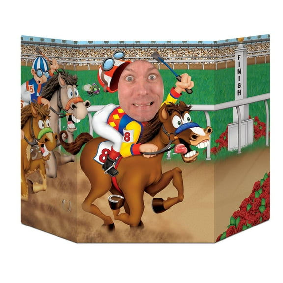 6 Pack Beistle Horse Racing Party Photo Prop