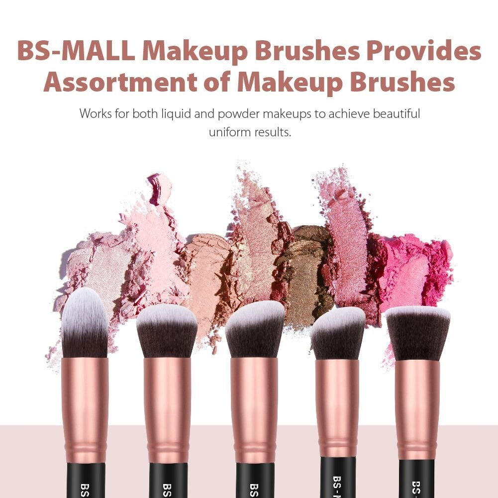 Makeup Brushes BS-MALL Premium Synthetic Foundation Powder Concealers Eye Shadows Makeup