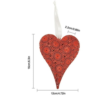

Famure Love pendant Metal Heart Hanging Ornament DIY Craft Wedding Valentine Decor