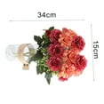 thumbnail image 5 of SPRING PARK Artificial Flower Bouquet Peony 6 Heads Silk Fake Leaf Home Party Wedding Decor, 5 of 7