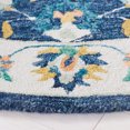 thumbnail image 3 of SAFAVIEH Micro-Loop Lavina Medallion Area Rug, Blue/Ivory, 5' x 5' Round, 3 of 8