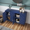 thumbnail image 2 of CBJCBJ 48" Modern Accent Sideboard Buffet Cabinet with 4 Doors & Shelves, Credenza for Living Room Storage,Blue, 2 of 7