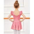 thumbnail image 2 of Oudiya Girls Ruffle Sleeve Ballet Dance Dress Tutu Skirted Leotard, 3-11Y, 2 of 6