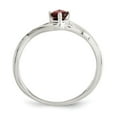 thumbnail image 2 of White Sterling Silver Ring Band Fashion Cubic Zirconia CZ Red, 2 of 3