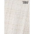 thumbnail image 5 of TRAF-Chaqueta de Tweed con doble botonadura para mujer, abrigo Vintage de manga larga con bolsillos y solapa, prendas de vestir exteriores elegantes, 5 of 5