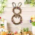 thumbnail image 5 of 15.6 Inch Artificial Easter Wreath for Front Door Rabbit Wreath with Pastel Eggs and Mixed Twigs Spring Bunny with Raffia Bow for Easter Decorations, 5 of 7