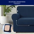 thumbnail image 6 of Subrtex 7-Piece Stretch Sofa Slipcover Sets with 3 Backrest Cushion Covers and 3 Seat Cushion Covers (Sofa, Navy), 6 of 8