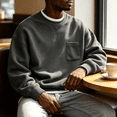 thumbnail image 3 of Mineart Men's Crewneck Sweatshirt Long Sleeve Fall Oversized Pullover Tops Loose Fit Athletic Comfy Basic Shirts, 3 of 7