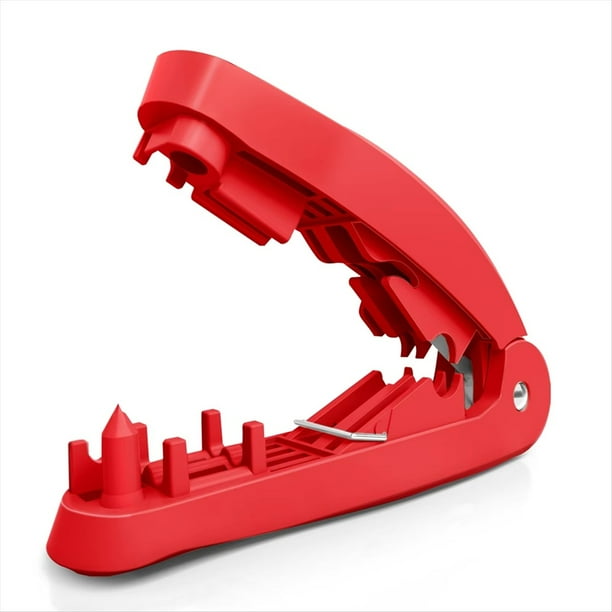 Herramienta Pelacables RJ45 4 en 1 con Funciones de Corte, Pelado, Desenredado y Enderezamiento para Cables STP/UTP (Rojo)