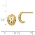 thumbnail image 3 of Primal Gold 14 Karat Yellow Gold Textured Post Earrings, 3 of 5