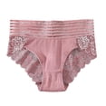 thumbnail image 2 of Akiihool Underpants for Women Plus Size Womens High-waisted Briefs Panties Pack, Lightweight Moisture-wicking Underwear (Pink,M), 2 of 3