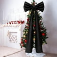 thumbnail image 4 of 20 x 71 Inches Christmas Extra Large Velvet Bows Christmas Tree Topper Decor, Giant Xmas Tree Toppers Bows for Home Wreath, Wall Backdrop Birthday Wedding Party Christmas Decorations(Black), 4 of 12