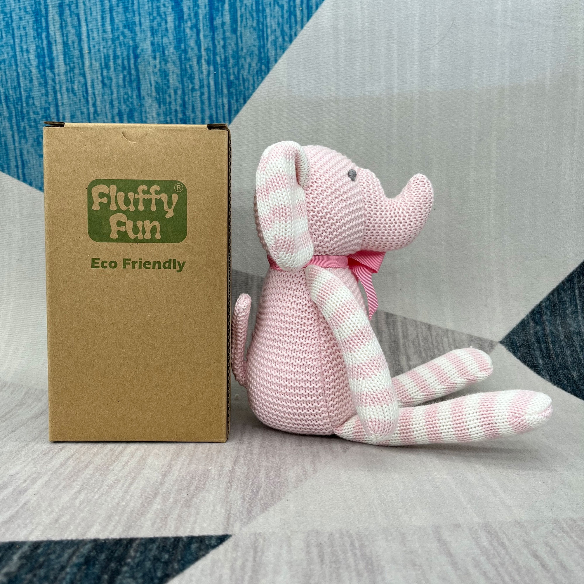 Collection infant elephant Organic Baby Toys Stuffed Animal , 7 inches pink (0-36months)