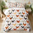 thumbnail image 2 of Erosebridal Rooster Bed Spread Queen for Girls, Wildflower Field Queen Coverlet Set, 3-Piece 1 Quilt and 2 Pillowcases, 2 of 7