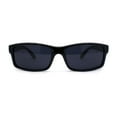 thumbnail image 2 of All Black Timeless Classic Narrow Rectangle Dad Shade Sunglasses Gloss, 2 of 4
