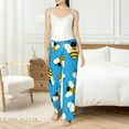 thumbnail image 6 of Lsque Flying Bees Print Women's Pajama Pants, Lounge Pant - Comfortable Home Wear,Elastic Waistband, Stylish Design-Large, 6 of 9
