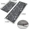thumbnail image 2 of 2 Pcs Kitchen Rugs and Mats, Cushioned Anti-Fatigue Floor Mat, PVC Non-Slip Waterproof Kitchen Rug Set for Kitchen, Office, Sink 17"x47"+17"x29" (Grey), 2 of 6