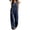 Navy 03, variant on Karymi Cute Tops for Women Two Piece Outfit Set, Crew Neck Sleeveless Asymmetric Layered Tank Top, High Waist Wide Leg Pants with Pockets