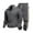 Dark Gray, variant on Men's Casual Heavy-duty Fleece Loose Stand-up Collar Sweatshirt and Pants Set, Color-matched for Workwear Winter Sports and Outdoor Adventures,Army Green,L