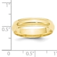 thumbnail image 2 of 10k Yellow Gold Solid Polished 5mm Half Round With Edge Band Size 10 Ring-Band Style-Ring for Women and Men, 2 of 3