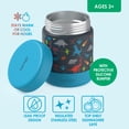thumbnail image 3 of Bentgo Kids Stainless Steel Food Jar - 11 fl oz Leak-Proof Double Insulated Hot or Cold Food Container with Removable Silicone Bumper, Dishwasher Safe, Easy Open Lid, Ages 3+ (Dinosaur), 3 of 7