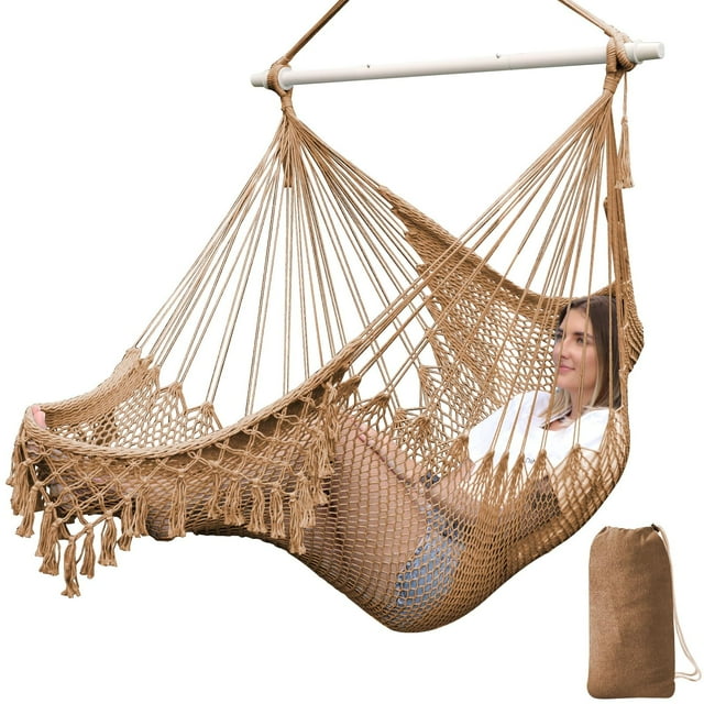 Silla Hamaca Chihee de Algodón Suave con Cuerda Extra Grande