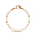 thumbnail image 2 of ANGARA Natural Pear Diamond Wave Shank Solitaire Ring in 14K Rose Gold for Women (Size-5x3mm| Color-K| Clarity-I3) | April Birthstone, Anniversary, Jewelry Gift for Women | Natural Diamond Ring, 2 of 10