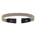 thumbnail image 3 of Men's No Buckle Belt, Adjustable Elastic Belt for Men with Hook and Loop Closure, Comfort Stretch Belt for Jeans, Khaki Pants, Casual Pants and Daily Wear-Khaki, 3 of 6