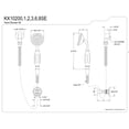 thumbnail image 2 of Kingston Brass KX10203SE Vintage Hand Shower Kit, Antique Brass, 2 of 5
