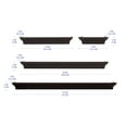 Melannco Floating Wall Shelves Set of 4 Espresso