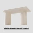 thumbnail image 6 of 5-Piece Dining Table Set with 4 Armless Dining Chairs, 63" Kitchen Table & Chairs Set for 4-6, Dining Room Table with MDF Board, Perfect for Small Space, Easy Clean, Cream White, 6 of 9