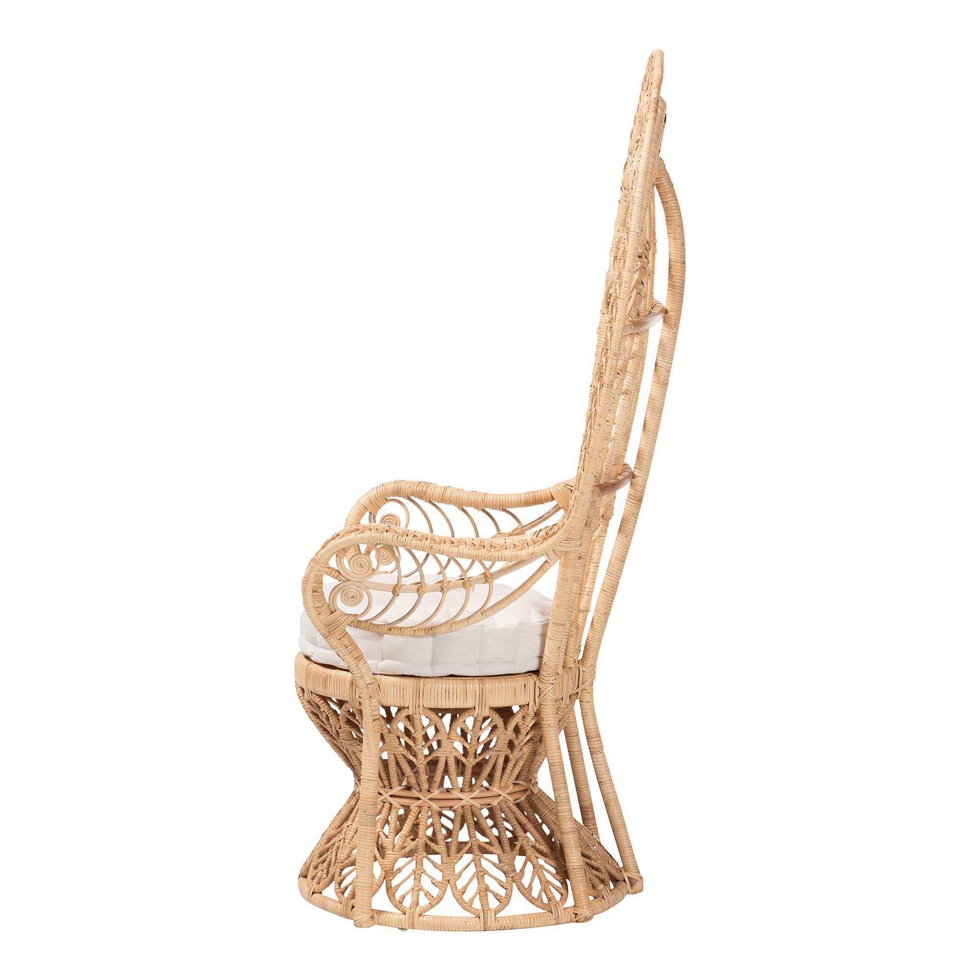 bali & pari Kimiko Boho Peacock Chair, Natural Brown