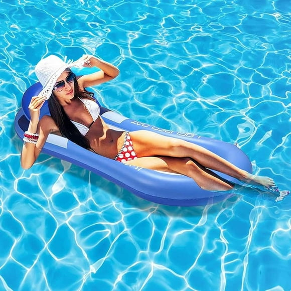 Swimming Pool Floats, Water Hammock Pool Float with Head Pillow, Inflatable Portable Beach Floaty Pool Lounger, Lake Rafts Toys for Adults Kids